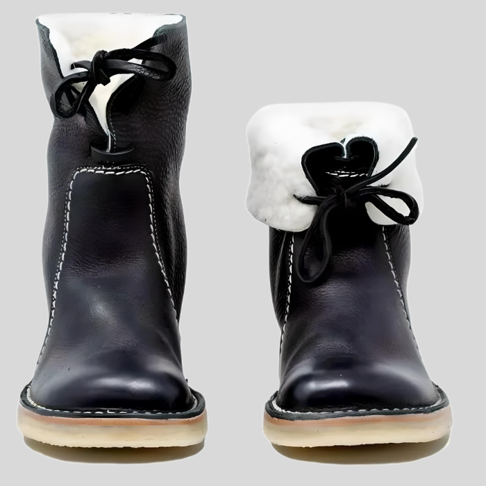 Victoria High-Top Winter Boots – Lace-Up Shoes with Faux Fur Lining-Brown-4.5-State of Style