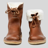 Victoria High-Top Winter Boots – Lace-Up Shoes with Faux Fur Lining-Brown-4.5-State of Style