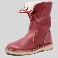 Victoria High-Top Winter Boots – Lace-Up Shoes with Faux Fur Lining-Red-4.5-State of Style