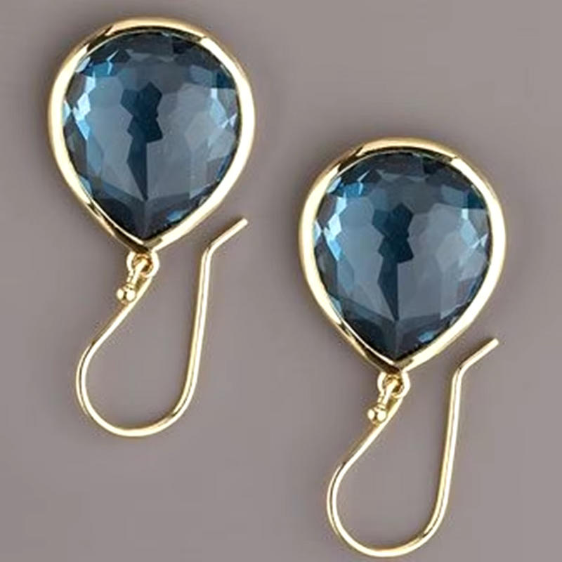 Vintage Blue Crystal Earrings – Amara-State of Style