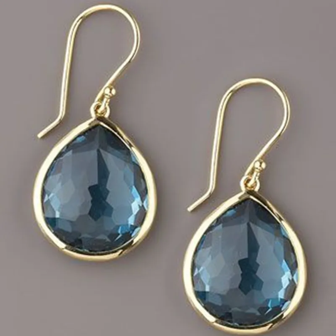 Vintage Blue Crystal Earrings – Amara-State of Style
