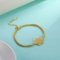 Vintage Chakra Flower Of Life Bracelet-18 Karat Gold-State of Style