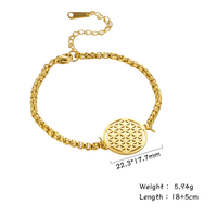 Vintage Chakra Flower Of Life Bracelet-925er Silber-State of Style
