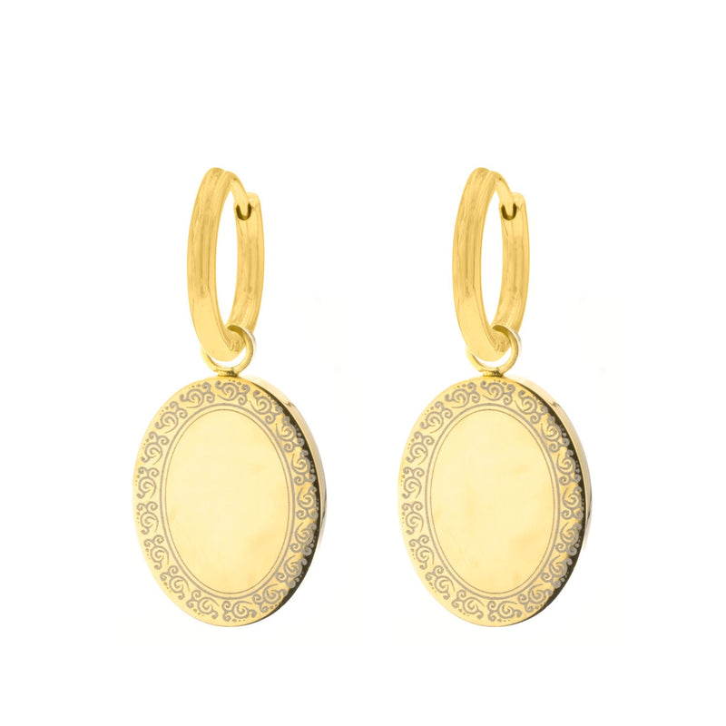 Vintage Coin Pendant Earrings-Gold-plated-State of Style
