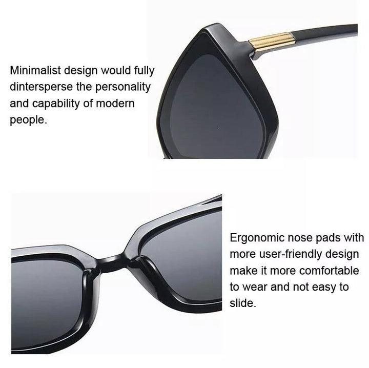 Vintage Designer Cat-Eye Sunglasses-Black-Grey-State of Style