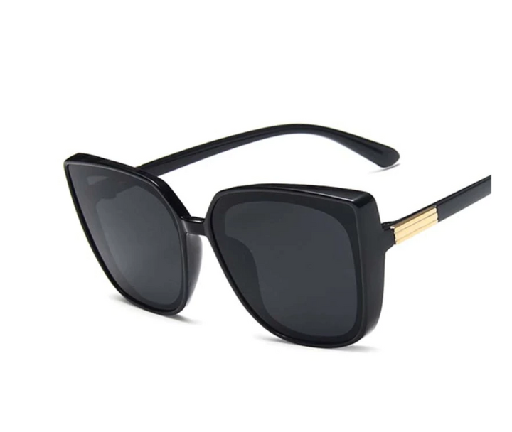 Vintage Designer Cat-Eye Sunglasses-Black-Grey-State of Style