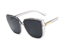 Vintage Designer Cat-Eye Sunglasses-Transparent-Grey-State of Style