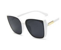 Vintage Designer Cat-Eye Sunglasses-White-Grey-State of Style