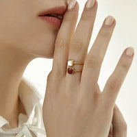 Vintage Enamel Ring - Elvira-Red-State of Style