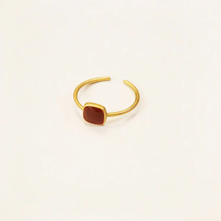 Vintage Enamel Ring - Elvira-Red-State of Style