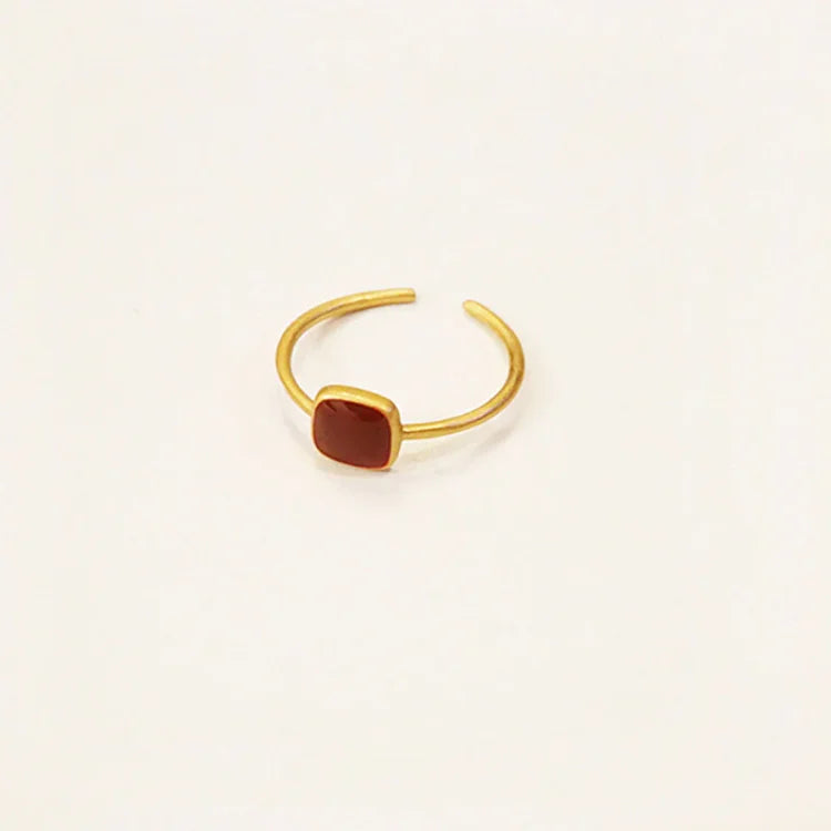 Vintage Enamel Ring - Elvira-Red-State of Style