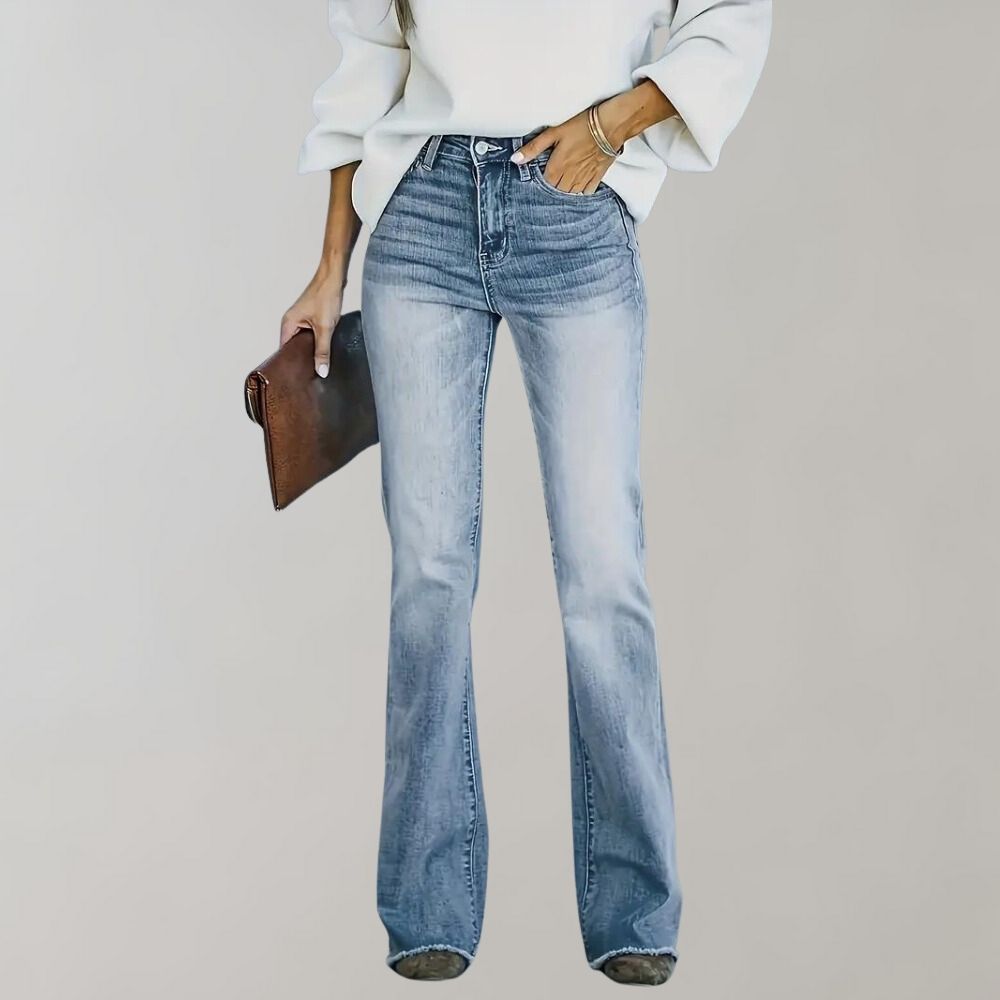 Vintage Flared Jeans - Mandy-Sky Blue-XS-State of Style
