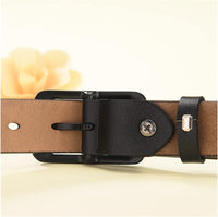 Vintage Genuine Leather Belt-Red-70cm-State of Style