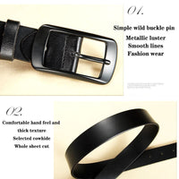 Vintage Genuine Leather Belt-Red-70cm-State of Style
