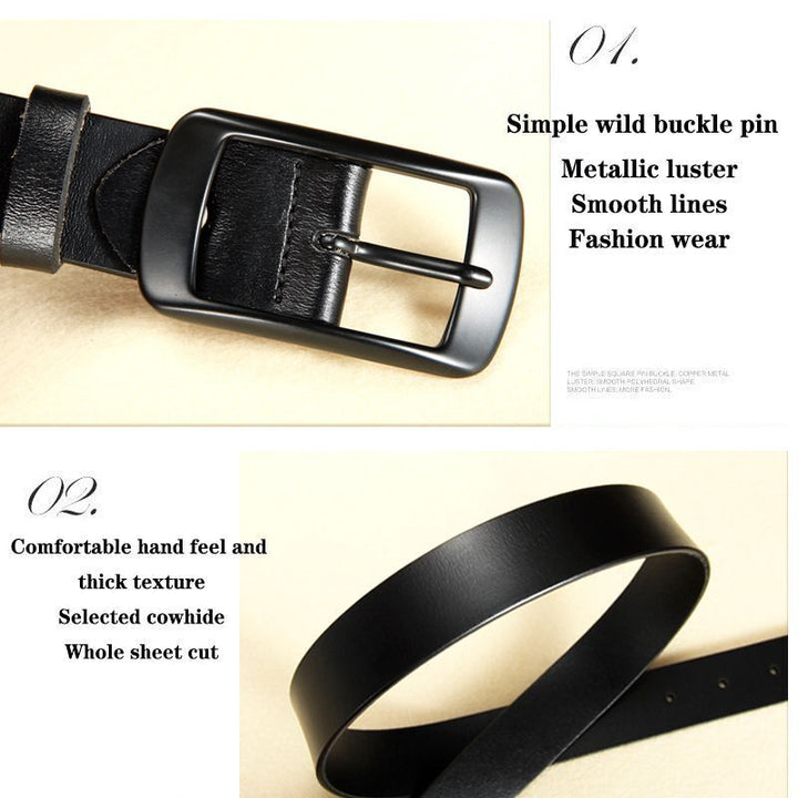 Vintage Genuine Leather Belt-Red-70cm-State of Style