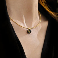 Vintage Gold Crack Necklace - Iris-State of Style