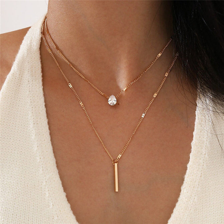 Vintage Gold Pendant Necklace Set | Sparkling Jewellery-Gold-State of Style