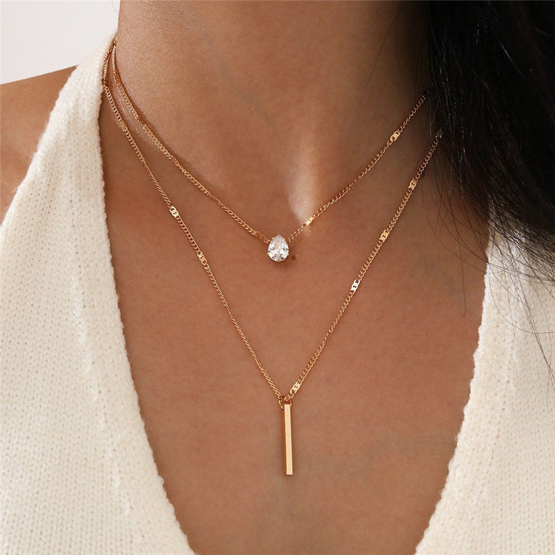 Vintage Gold Pendant Necklace Set | Sparkling Jewellery-Gold-State of Style