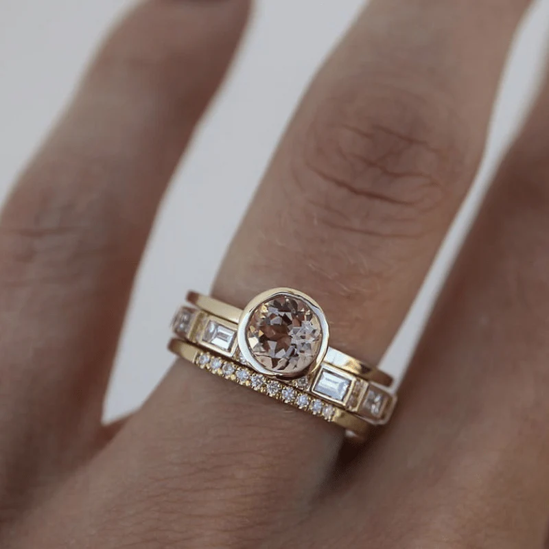 Vintage Gold Ring with Crystals - Eliana-6-State of Style