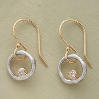 Vintage Gold & Silver Zirconia Earrings - Celeste-State of Style