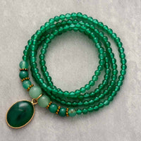 Vintage Green Onyx Soothing Necklace - Elara-State of Style