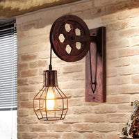 Vintage Industrial LED Wall Lamp - IronGlare-Black-State of Style
