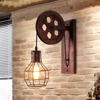 Vintage Industrial LED Wall Lamp - IronGlare-Rust-State of Style