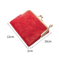 Vintage Kiss Lock Compact Wallet-Blue-State of Style