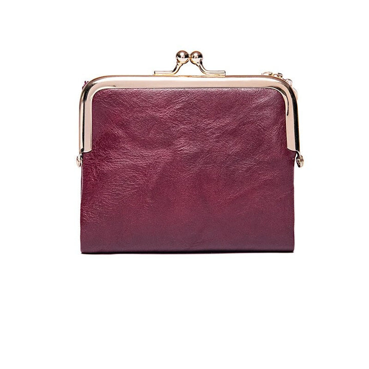 Vintage Kiss Lock Compact Wallet-Purple Red-State of Style