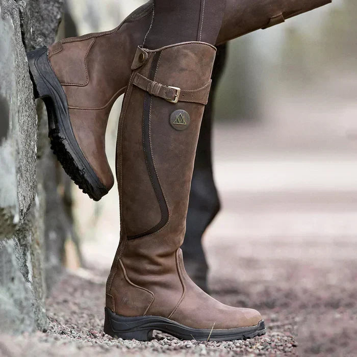 Vintage Knee-High Boots - Luna-Dark Brown-5-State of Style