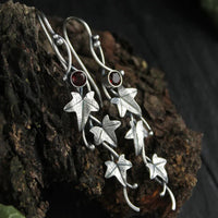 Vintage Leaf Elf Earrings - Sylvana-Red-State of Style