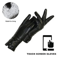 Vintage Leather Ladies Gloves - RetroGrove-Wool-S-State of Style