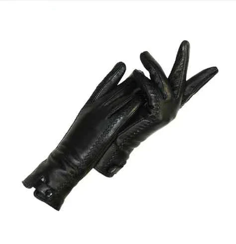 Vintage Leather Ladies Gloves - RetroGrove-Wool-S-State of Style
