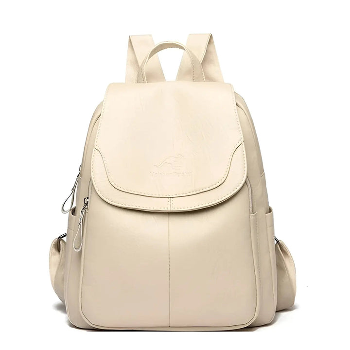 Vintage Leather Women's Backpack - Isabella-Beige-State of Style