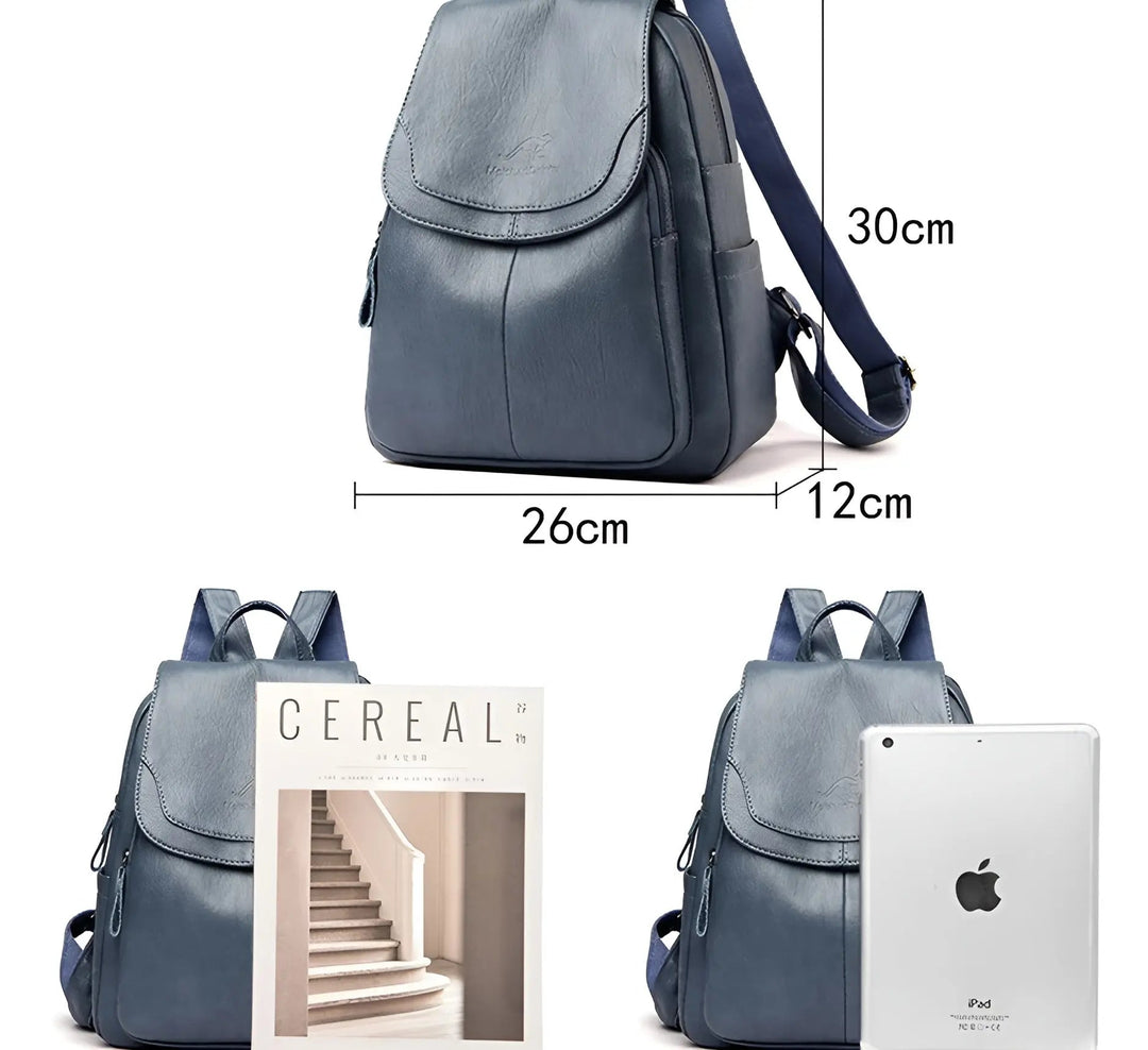 Vintage Leather Women's Backpack - Isabella-White-State of Style