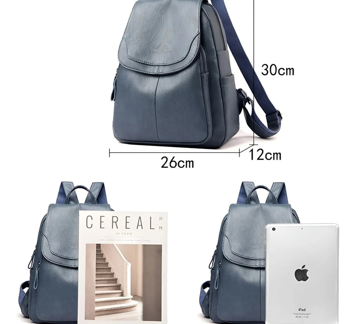 Vintage Leather Women's Backpack - Isabella-White-State of Style