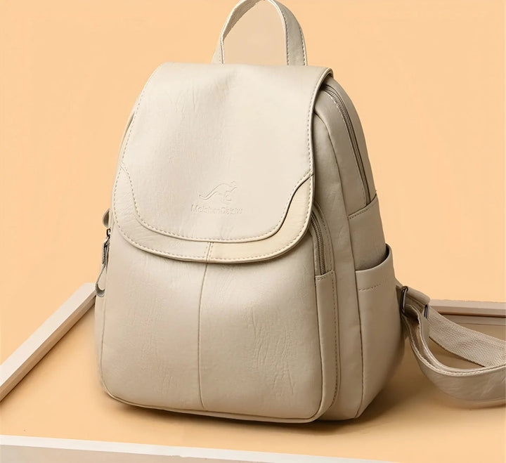 Vintage Leather Women's Backpack - Isabella-White-State of Style