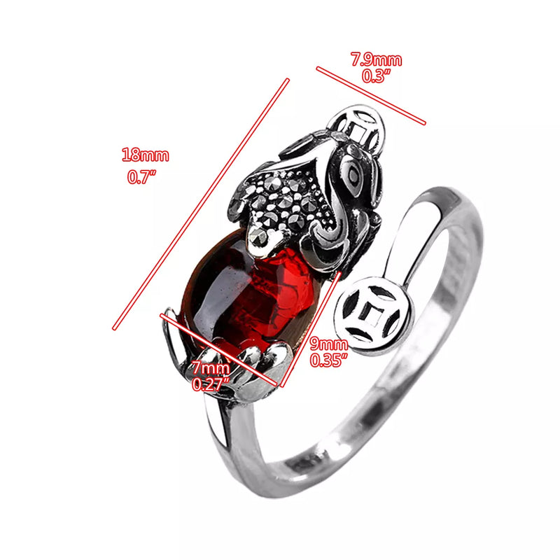 Vintage Lucky Pixiu Ring | Wealth & Protection Jewellery-State of Style