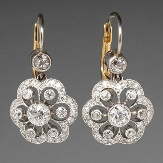 Vintage Mandala Crystal Earrings - Calysta-State of Style