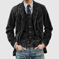 Vintage Men's Blazer and Waistcoat Set - Alexander-Black-S-State of Style