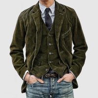Vintage Men's Blazer and Waistcoat Set - Alexander-Green-S-State of Style