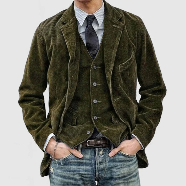 Vintage Men's Blazer and Waistcoat Set - Alexander-Green-S-State of Style