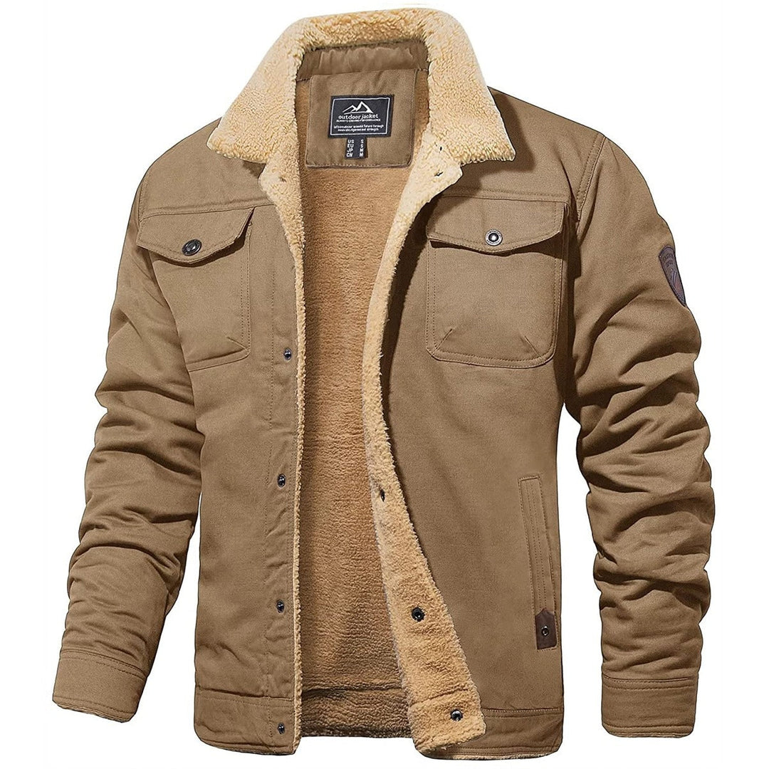 Vintage Men's Bomber Jacket - Victor-Khaki-S-State of Style