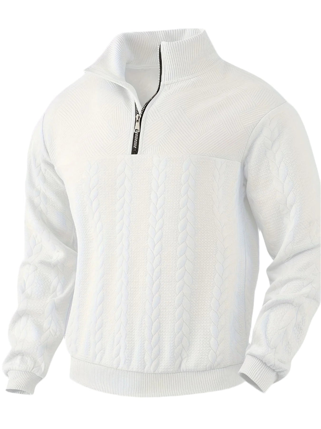 Vintage Men's Jumper with Zip - Victor-White-S-State of Style