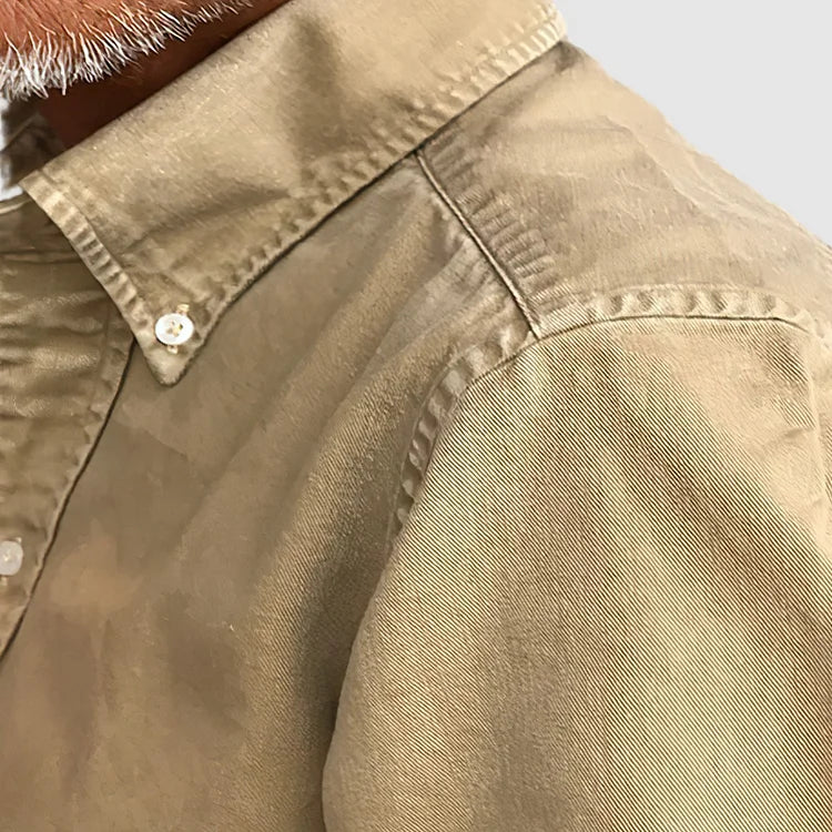 Vintage Men's Shirt - Dario-Beige-S-State of Style