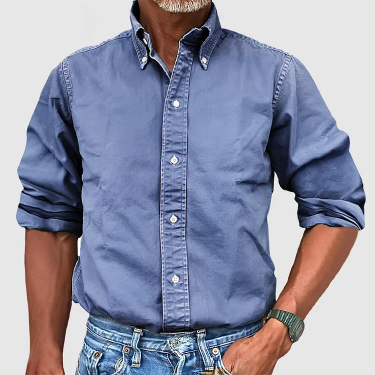Vintage Men's Shirt - Dario-Blue-S-State of Style