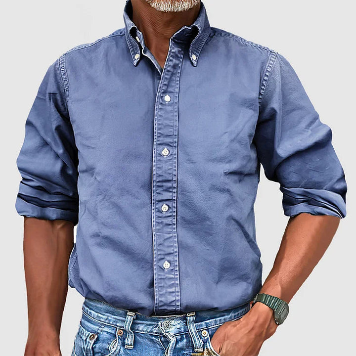 Vintage Men's Shirt - Dario-Blue-S-State of Style