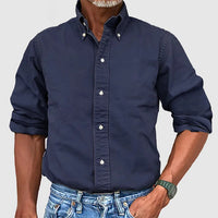 Vintage Men's Shirt - Dario-Dark blue-S-State of Style