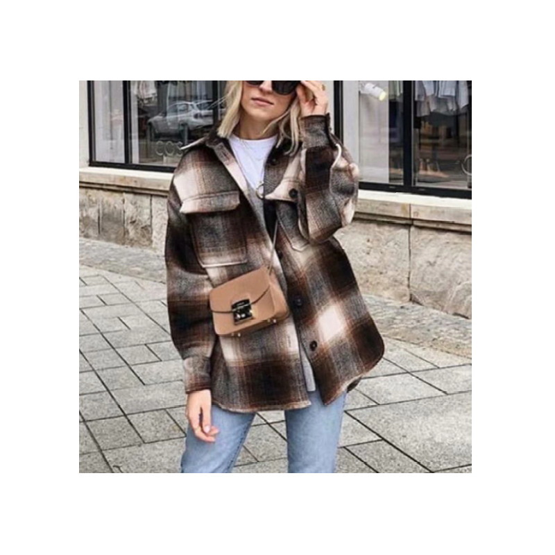 Vintage Mid Coat for Women | Stylish and Casual-Dark Brown-S-State of Style