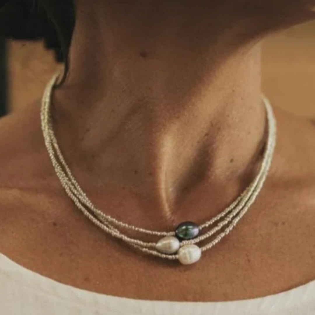 Vintage Natural Pearl Necklace - Elara-State of Style